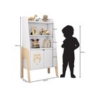 Conjunto Infantil 1 Estante 1 Mesa 1 Cadeira E Baú Corujinha