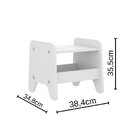 Conjunto Infantil 3 Pecas 1 Mesa Com 2 Banquinhos  Branco