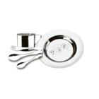 Conjunto Infantil 5 Peças Talheres Copo Prato Inox Zanella