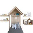 Conjunto Infantil Cama Nicho Prateleira E Revisteiros Bramov
