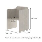 Conjunto Infantil Com 1 Mesa 3 Gavetas 3 Nichos 1 Cadeira Reg