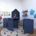 Conjunto Infantil Com 1 Mesa E 2 Banquetas Yescasa Azul