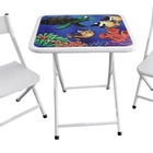 Conjunto Infantil Com 1 Mesa E 2 Cadeiras Tema Fundo Do Mar
