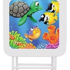 Conjunto Infantil Com 1 Mesa E 2 Cadeiras Tema Fundo Do Mar