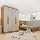 Conjunto Infantil Com Cama 100% Mdf E Guarda-roupa Harmonia E
