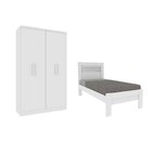 Conjunto Infantil Com Cama 100% Mdf E Guarda-roupa Harmonia E