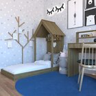 Conjunto Infantil Com Cama E Escrivaninha  Carvalho Mel