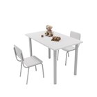 Conjunto Infantil Com Mesa 75x50cm Com 2 Cadeiras Laura Branco