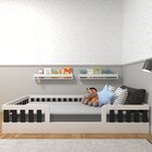 Conjunto Infantil De Cama Montessoriana E Escrivaninha Com Re