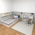 Conjunto Infantil De Cama Montessoriana E Escrivaninha Com Re