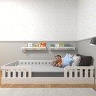 Conjunto Infantil De Cama Montessoriana E Escrivaninha Com Re