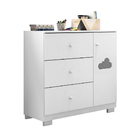 Conjunto Infantil Guarda Roupa 4 Portas E Cômoda Duda 100% Md