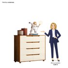 Conjunto Infantil Guarda-roupa E Cômoda Circus Cinamomo / Off