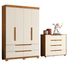 Conjunto Infantil Guarda-roupa E Cômoda Circus Cinamomo / Off