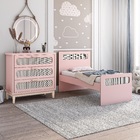 Conjunto Infantil Isa Comoda Com Cama Pronta Entrega Cor Rosa