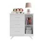 Conjunto Infantil Maya Branco Acetinado Roupeiro E Cômoda