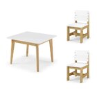 Conjunto Infantil Mesa 60x60cm Com 2 Cadeiras Infantil Pooh
