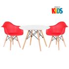 Conjunto Infantil - Mesa Eames Junior Branco + 2 Cadeira Eiff