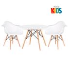 Conjunto Infantil - Mesa Eames Junior Branco + 2 Cadeira Eiff