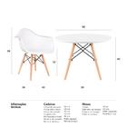 Conjunto Infantil - Mesa Eames Junior Branco + 2 Cadeira Eiff