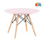 Conjunto Infantil - Mesa Eames Junior Rosa + 2 Cadeira Eiffel