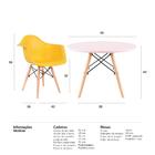 Conjunto Infantil - Mesa Eames Junior Rosa + 2 Cadeira Eiffel