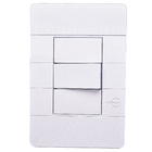 Conjunto Interrupitor Paralelo 4x2 10A Branco Horizontal Dicompel