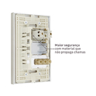 Conjunto Interruptor 4x2 Simples com 1 Tomada 10A com Suporte Titanium Madrid Lexman