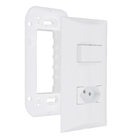 Conjunto de Interruptor de Simples e Tomada 10A Branco Brava! Iriel