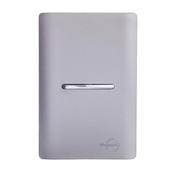 Conjunto Interruptor Intermediario Cromado 4x2 Aço Dicompel