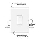 Conjunto Interruptor Intermediário Tramontina Linha Liz Four