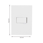 Conjunto Interruptor Paralelo com Suporte 4x2 ABS Branco Fosco Madrid Lexman