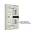 Conjunto Interruptor Paralelo com Suporte 4x2 ABS Branco Fosco Madrid Lexman