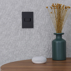 Conjunto Interruptor Paralelo com Suporte 4x2 ABS Preto Fosco Madrid Lexman