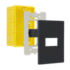Conjunto Interruptor Paralelo com Suporte 4x2 ABS Preto Fosco Madrid Lexman