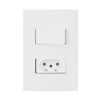 Conjunto de Interruptor Paralelo e Tomada 10A Branco InovaPro Alumbra