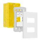 Conjunto de Interruptor Paralelo e Tomada 10A Branco InovaPro Alumbra