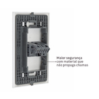 Conjunto Interruptor Simples 10A 4X2 Branco Pial Plus+
