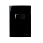 Conjunto Interruptor Simples 10a 4x2 Preto Ebony Clean Margir