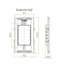 Conjunto Interruptor Simples 10a 4x2 Preto Ebony Clean Margir