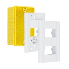 Conjunto Interruptor Simples 16A/250V e Tomada 10A/250V Branco Modulare Fame