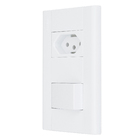 Conjunto Interruptor Simples 16A/250V e Tomada 10A/250V Branco Modulare Fame