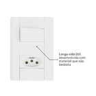 Conjunto de Interruptor Simples 16A/250V e Tomada 20A/250V Modulare Fame