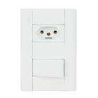 Conjunto de Interruptor Simples 16A/250V e Tomada 20A/250V Modulare Fame
