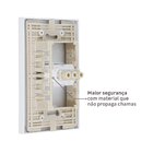 Conjunto Interruptor Simples com Suporte 4x2 ABS Branco Fosco Madrid Lexman