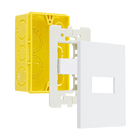 Conjunto Interruptor Simples com Suporte 4x2 ABS Branco Fosco Madrid Lexman