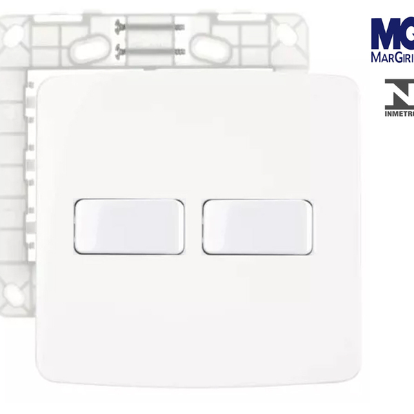 Conjunto Interruptor Simples + Intermediario Margirius B3