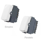 Conjunto Interruptor Simples + Paralelo 4x4 Margirius B3