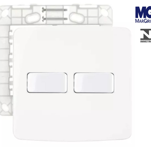 Conjunto Interruptor Simples + Paralelo 4x4 Margirius B3