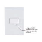 Conjunto Interruptor Simples com Suporte 4x2 Acrílico Branco Madrid Lexman